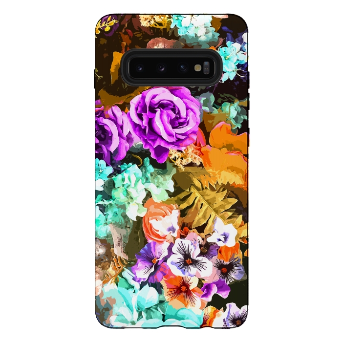 Galaxy S10 plus StrongFit Beautiful detail / Watercolor flowers by Bledi