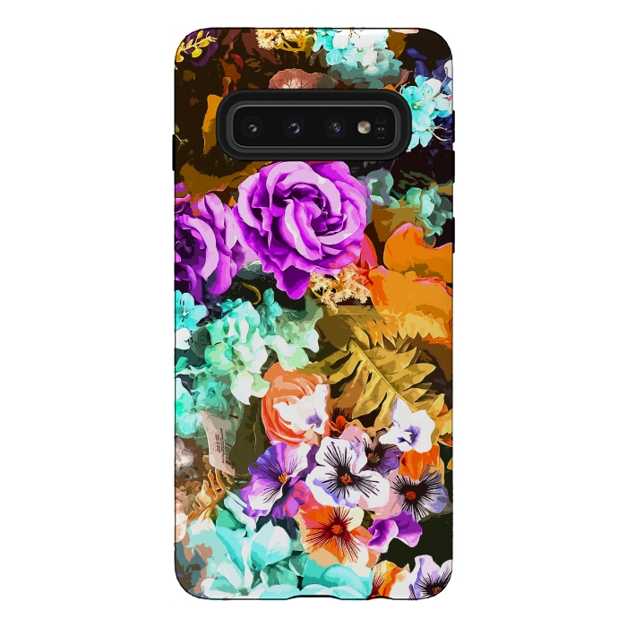 Galaxy S10 StrongFit Beautiful detail / Watercolor flowers by Bledi