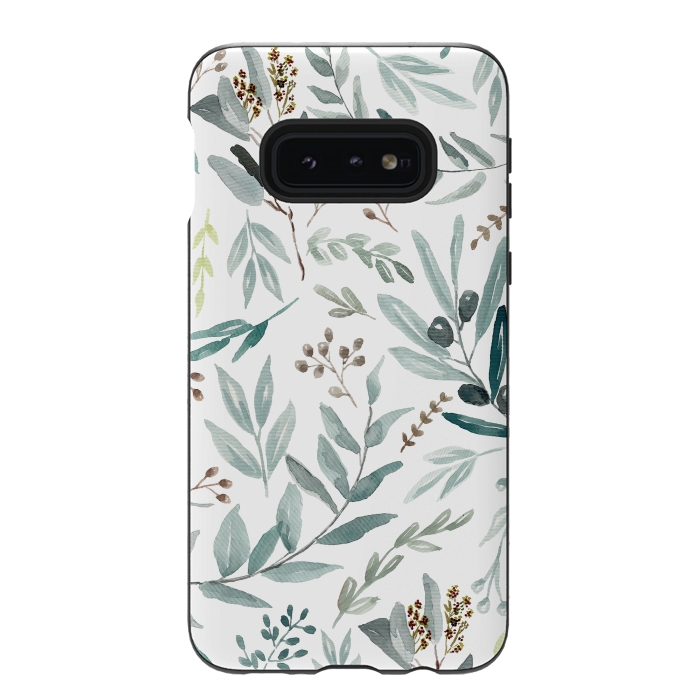 Galaxy S10e StrongFit Eucalyptus Pattern by Anis Illustration