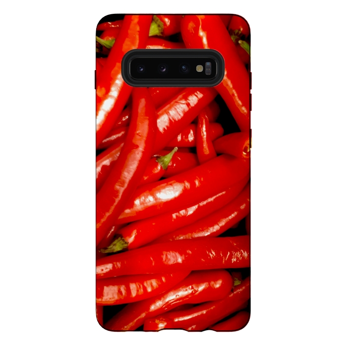 Galaxy S10 plus StrongFit Red Hot Chilly Peppers by BluedarkArt