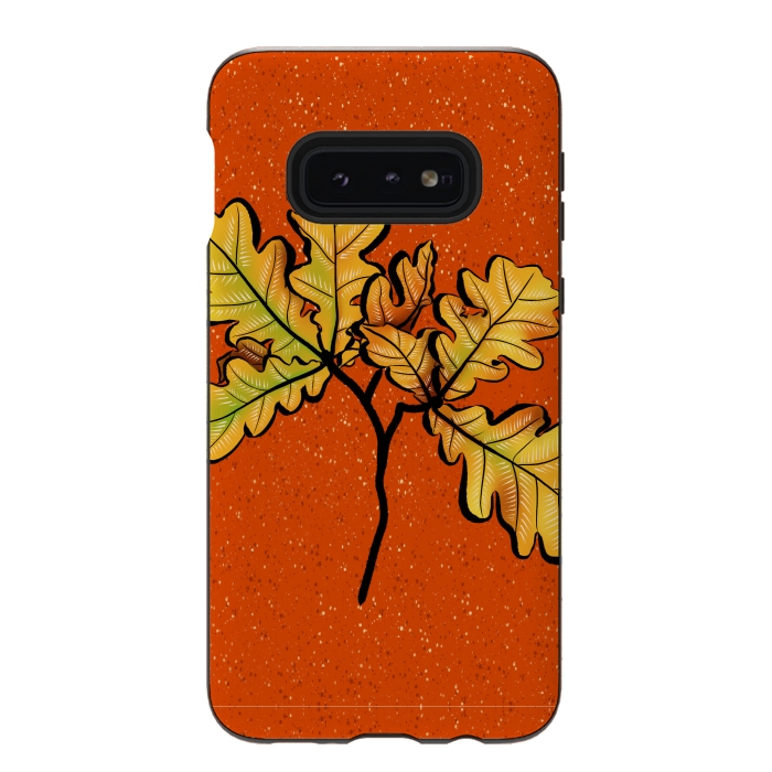 Galaxy S10e StrongFit Oak Leaves Autumnal Botanical Art by Boriana Giormova