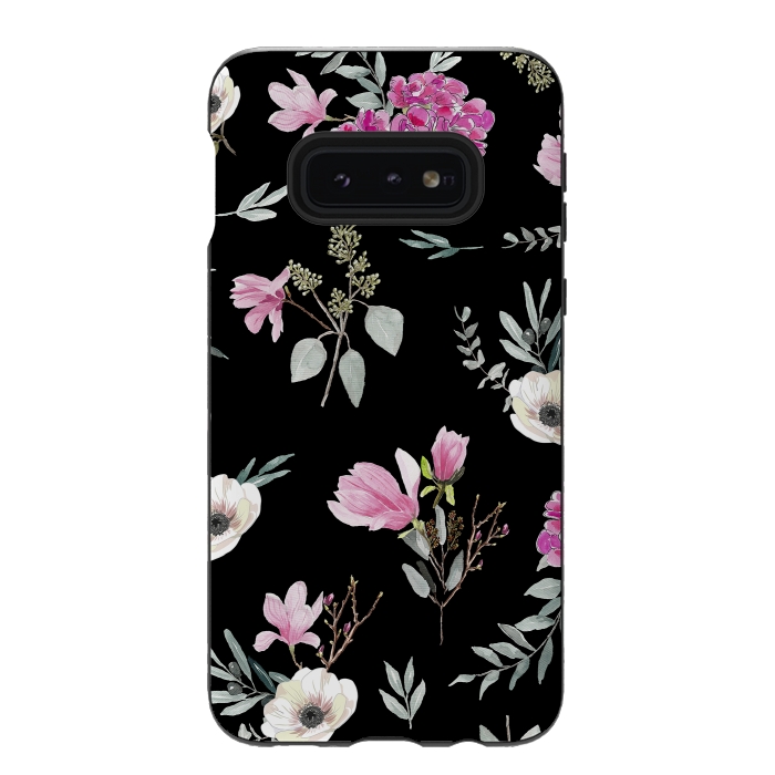 Galaxy S10e StrongFit Magnolias, eucalyptus and anemones by Anis Illustration