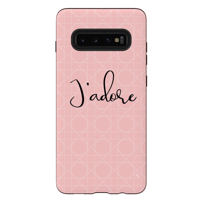 Galaxy S10 plus StrongFit Pink J'adore by Martina