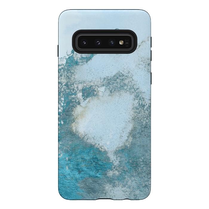 Galaxy S10 StrongFit Ice Blue Marble  by  Utart