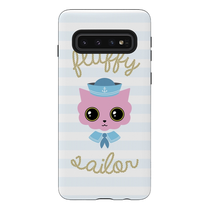 Galaxy S10 StrongFit Fluffy sailor by Laura Nagel