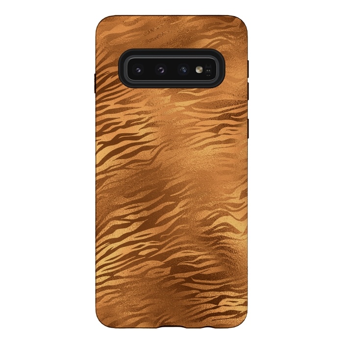 Galaxy S10 StrongFit Copper Tiger Fur by  Utart