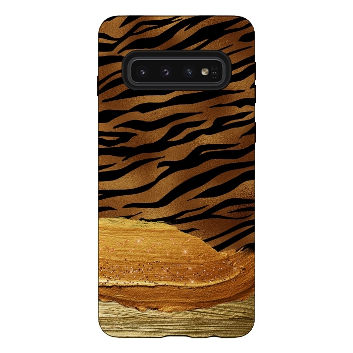 Galaxy S10 StrongFit Hot Tiger Skin  by  Utart