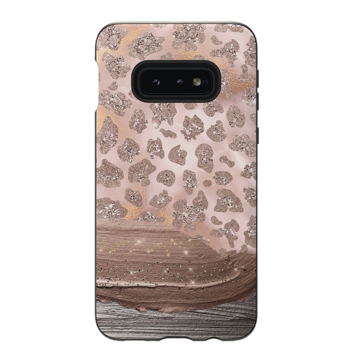 Galaxy S10e StrongFit Blush Cheetah Skin with thick paint strokes by  Utart