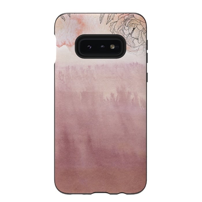 Galaxy S10e StrongFit Blush ink and florals by  Utart