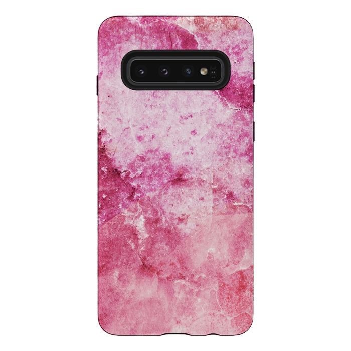 Galaxy S10 StrongFit Pink fuchsia elegant marble by Oana 