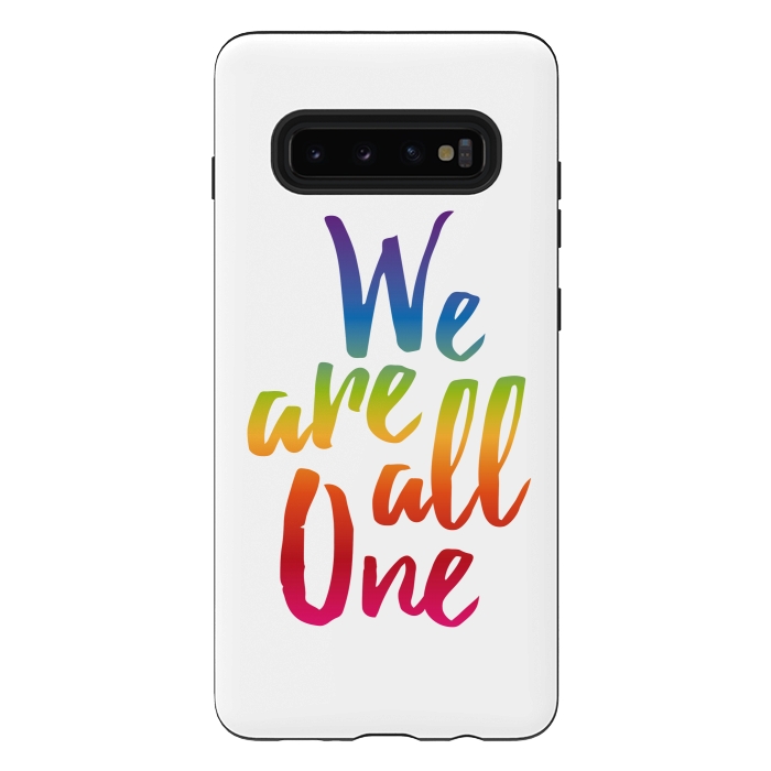 Galaxy S10 plus StrongFit We Are All One Rainbow by Majoih