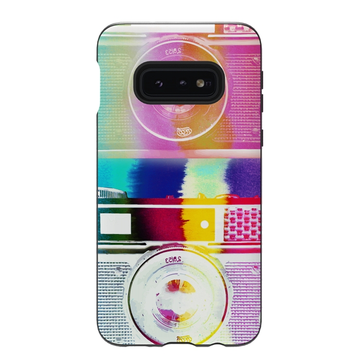 Galaxy S10e StrongFit Colorful vintage cameras by Oana 