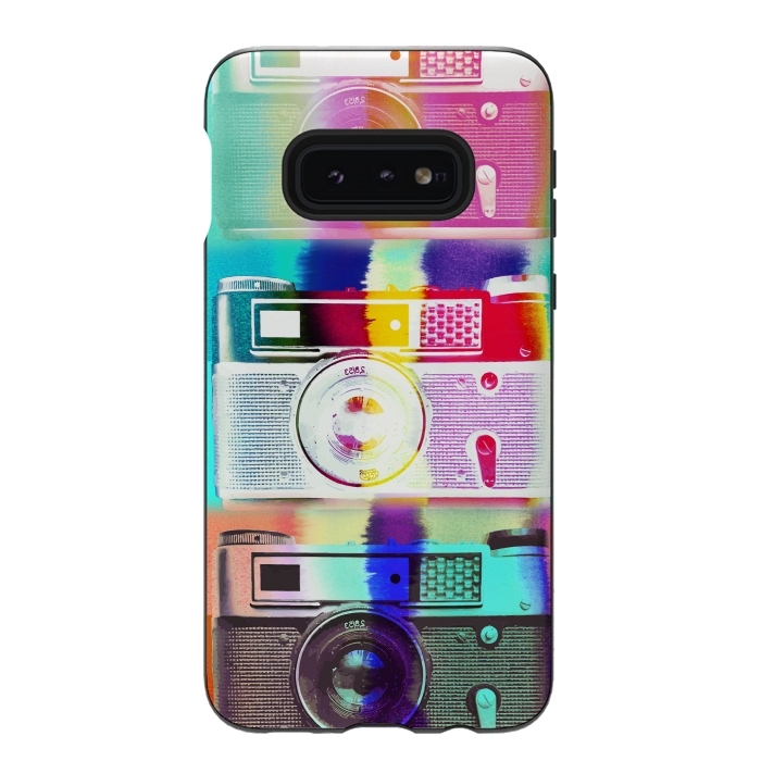 Galaxy S10e StrongFit Vintage cameras watercolor illustration by Oana 