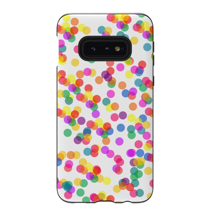 Galaxy S10e StrongFit Colorful Confetti by Karolina