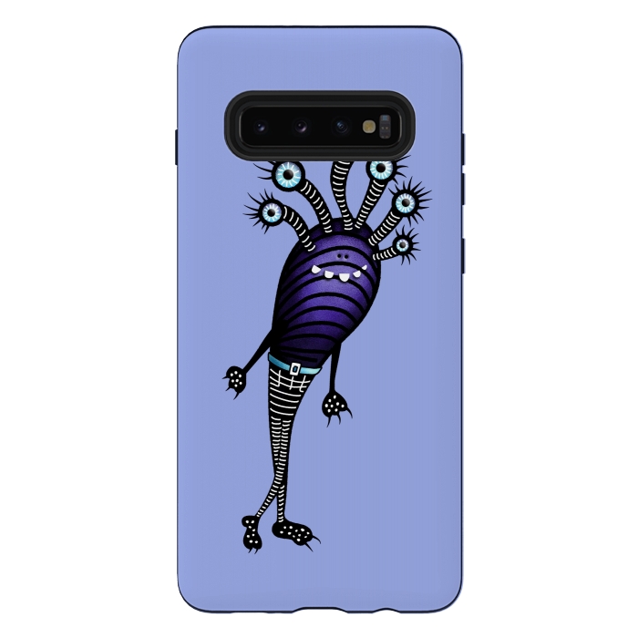 Galaxy S10 plus StrongFit Funny Monster Cartoon Creature Dressed Up by Boriana Giormova