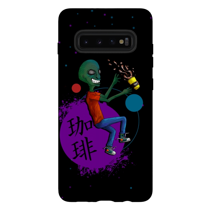 Galaxy S10 plus StrongFit Galactic Soy Latte by Gringoface Designs