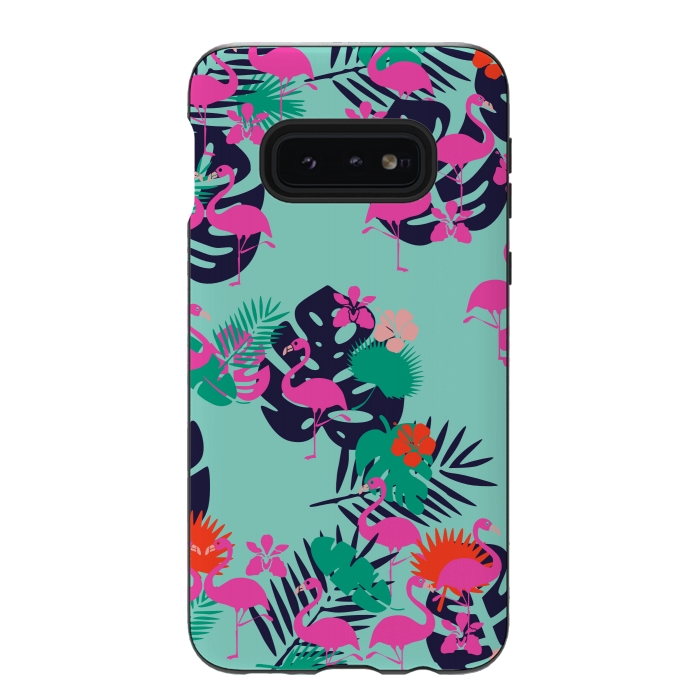 Galaxy S10e StrongFit Pink Flamingo by Karolina