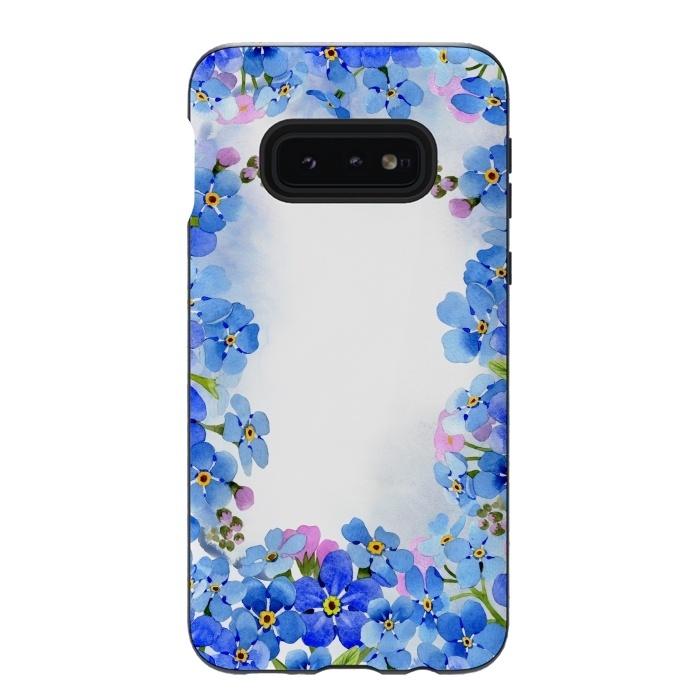 Galaxy S10e StrongFit Forget me not - floral spring dream on white by  Utart