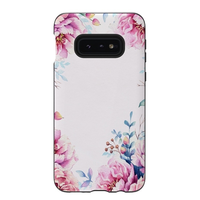 Galaxy S10e StrongFit Blush Spring Flowers  by  Utart