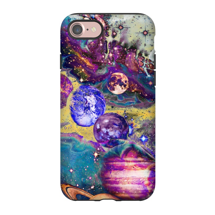 iPhone 7 StrongFit Psychedelic vibrant space explosion by Oana 