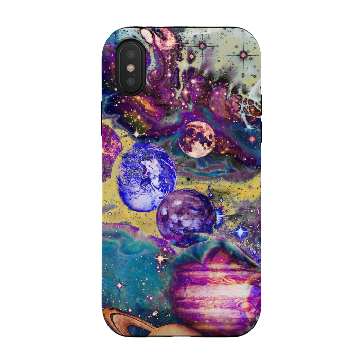 iPhone Xs / X StrongFit Psychedelic vibrant space explosion by Oana 