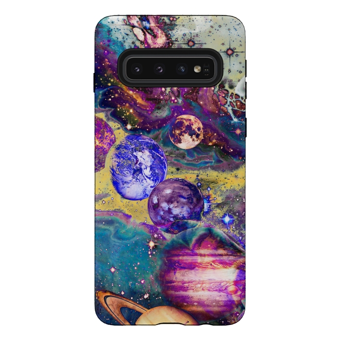 Galaxy S10 StrongFit Psychedelic vibrant space explosion by Oana 