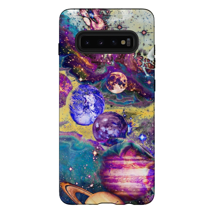 Galaxy S10 plus StrongFit Psychedelic vibrant space explosion by Oana 