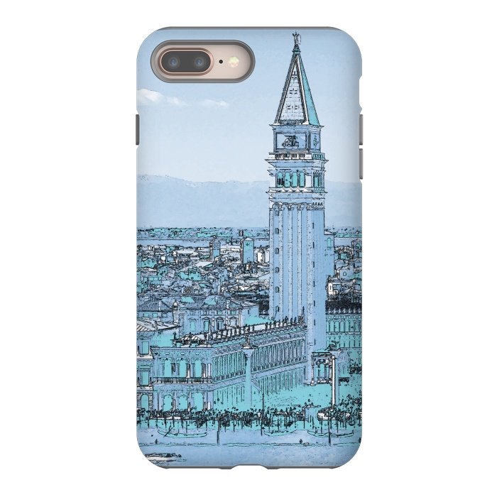 iPhone 7 plus StrongFit San Marco Venice Italy watercolor painting by Oana 