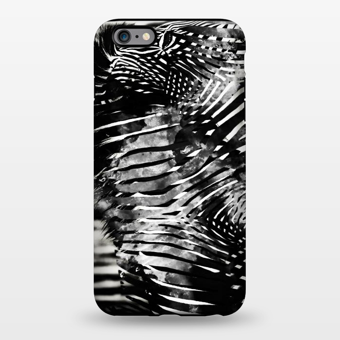 iPhone 6/6s plus StrongFit Zebra stripes black and white ink animal print by Oana 