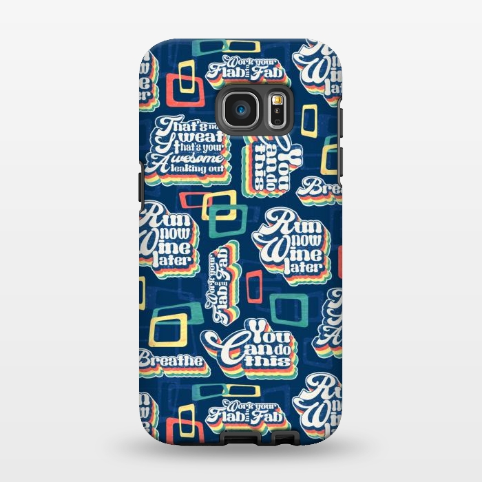 Galaxy S7 EDGE StrongFit Running Retro by gingerlique