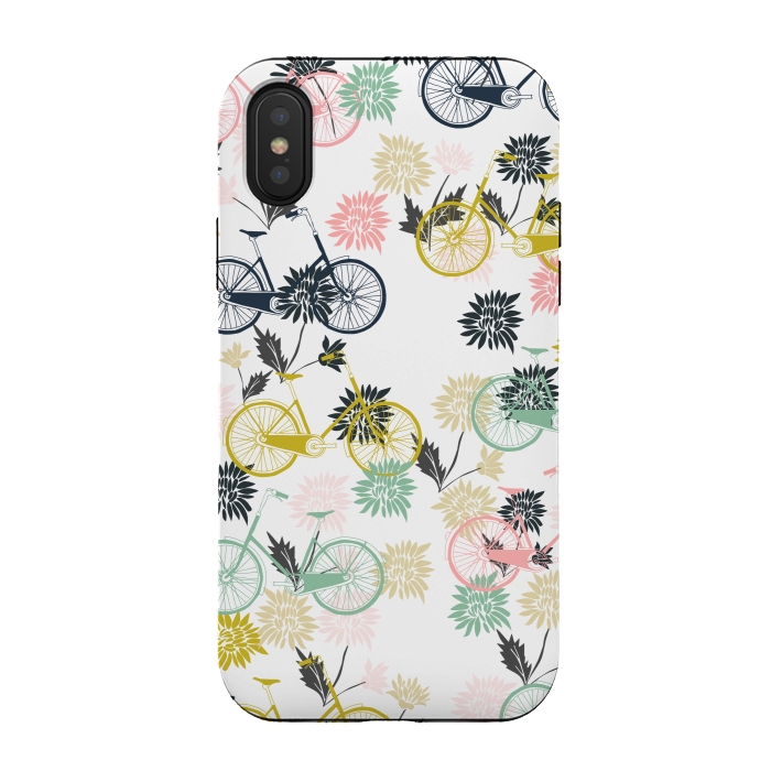 iPhone Xs / X StrongFit Bicycle and Flowers by Karolina