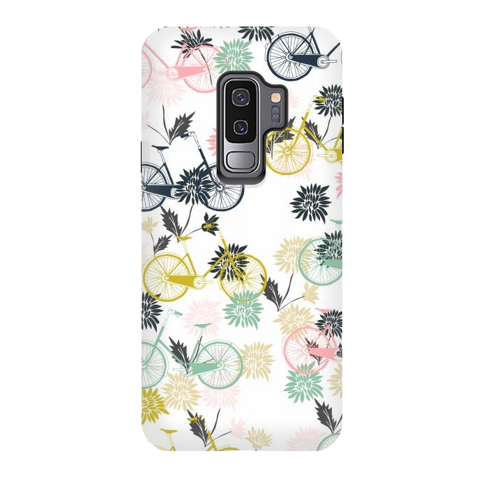 Galaxy S9 plus StrongFit Bicycle and Flowers by Karolina