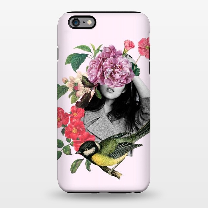 iPhone 6/6s plus StrongFit Floral Girl & Bird by MARCOS COELHO