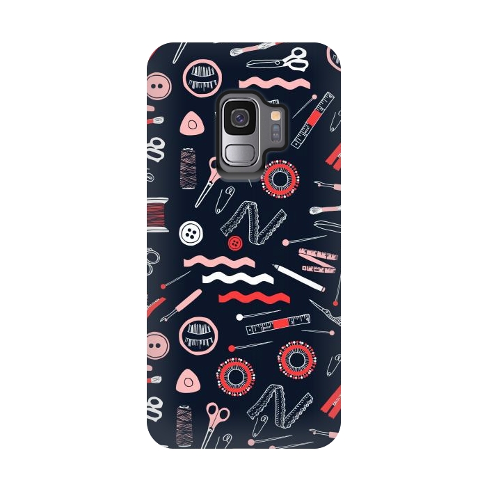 Galaxy S9 StrongFit Cute Sewing Tools by Karolina