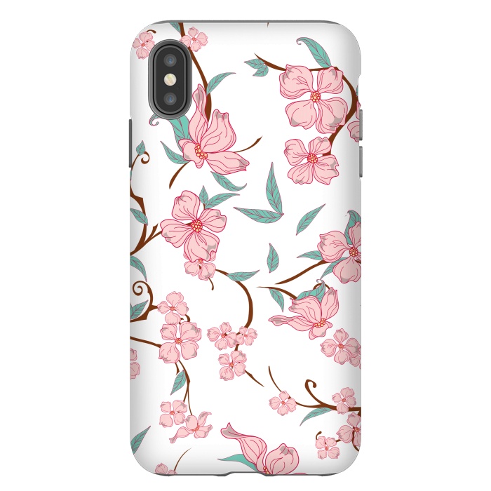 iPhone Xs Max StrongFit Creepy Flowers Pattern by Bledi