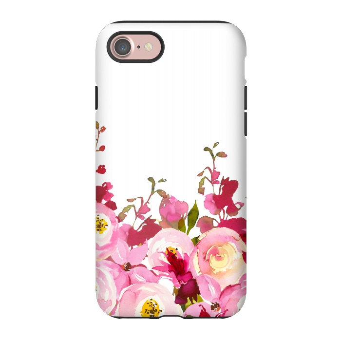 iPhone 7 StrongFit Red and Pink Floral Meadow by  Utart