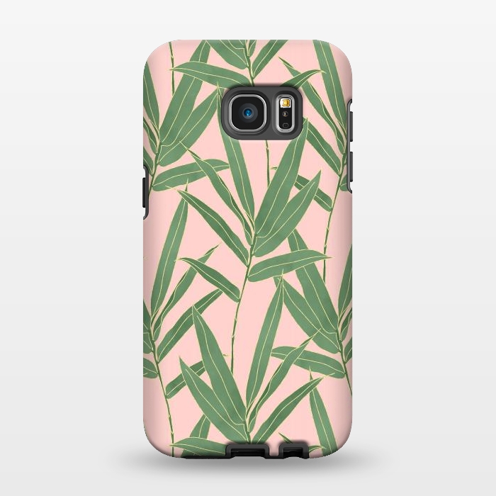 Galaxy S7 EDGE StrongFit Elegant bamboo foliage design  by InovArts