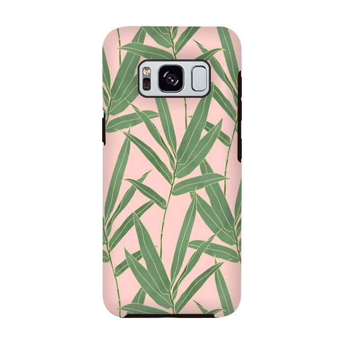 Galaxy S8 StrongFit Elegant bamboo foliage design  by InovArts