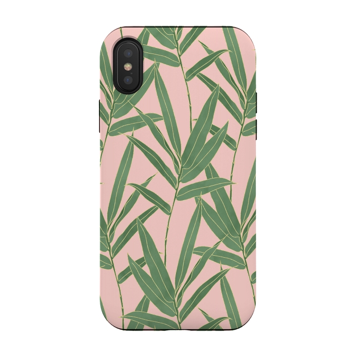 iPhone Xs / X StrongFit Elegant bamboo foliage design  by InovArts