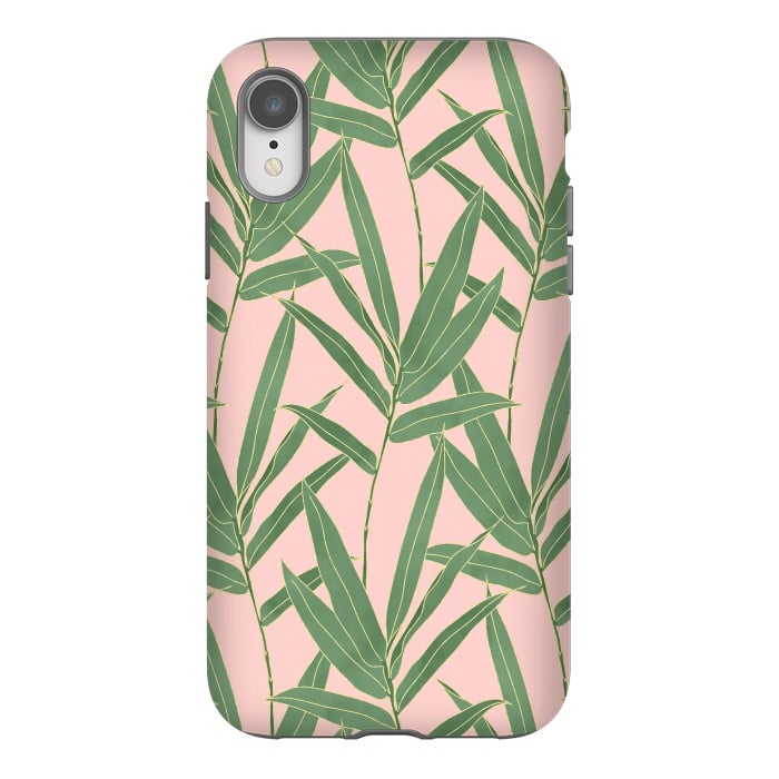 iPhone Xr StrongFit Elegant bamboo foliage design  by InovArts