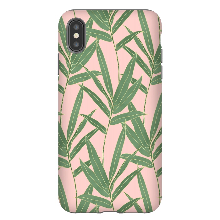 iPhone Xs Max StrongFit Elegant bamboo foliage design  by InovArts