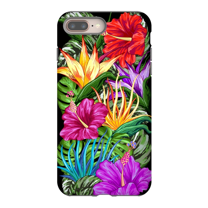 iPhone 7 plus StrongFit Tropical Flora Summer Mood by BluedarkArt