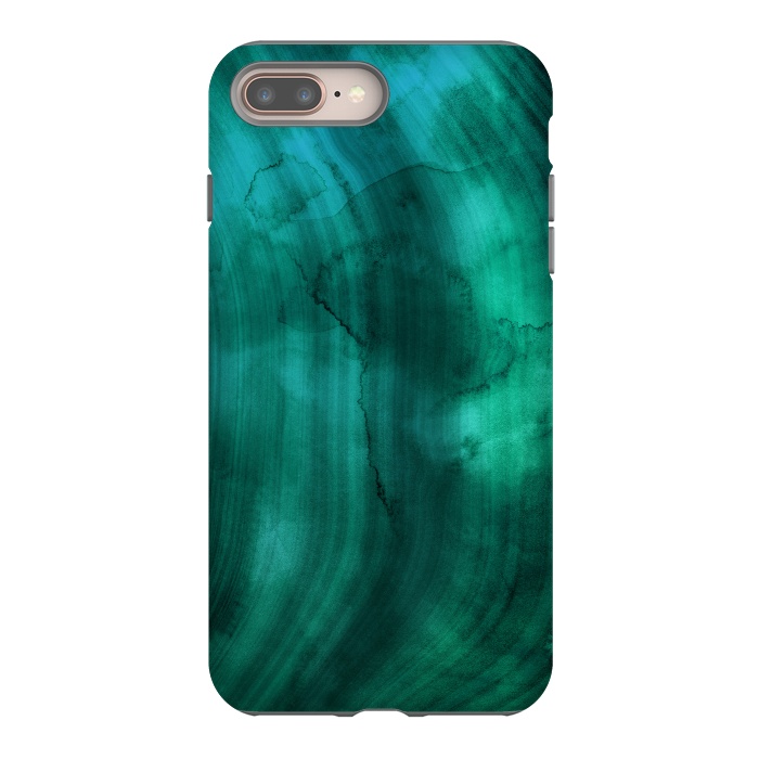 iPhone 7 plus StrongFit Emerald Ink Marble Texture by DaDo ART