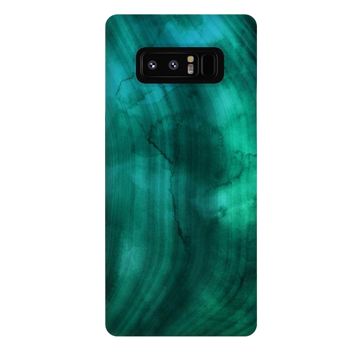 Galaxy Note 8 StrongFit Emerald Ink Marble Texture by DaDo ART