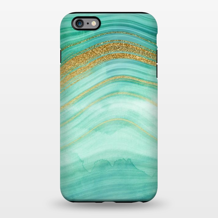 iPhone 6/6s plus StrongFit Golden Mermaid Marble Waves by DaDo ART