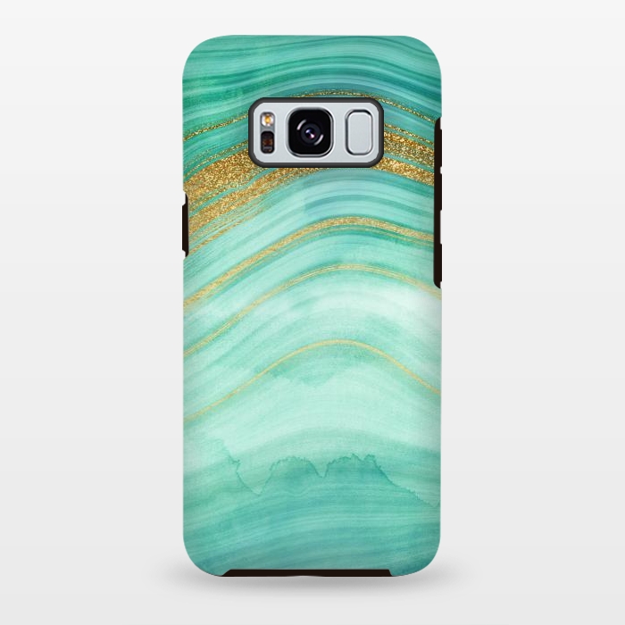 Galaxy S8 plus StrongFit Golden Mermaid Marble Waves by DaDo ART