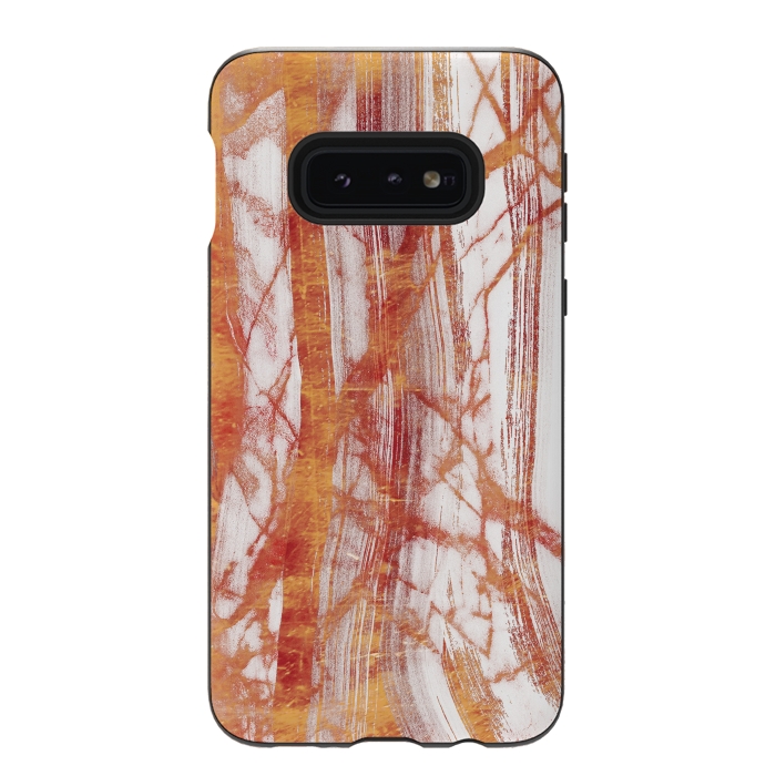 Galaxy S10e StrongFit Brushed gold marble by Oana 