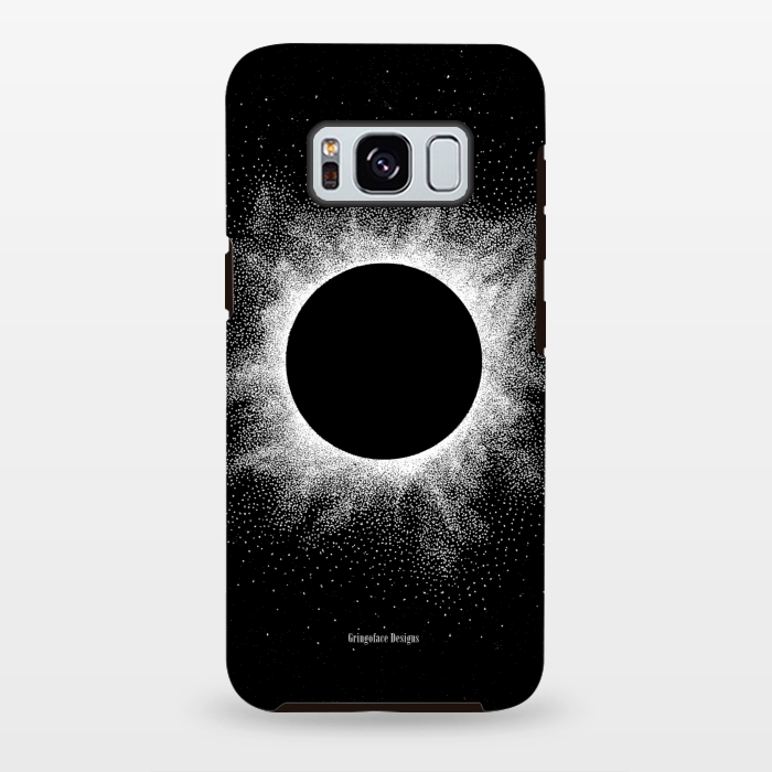 Galaxy S8 plus StrongFit Eclipse - Dotwork by Gringoface Designs