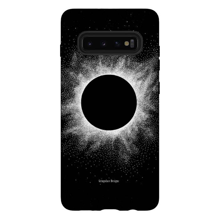 Galaxy S10 plus StrongFit Eclipse - Dotwork by Gringoface Designs