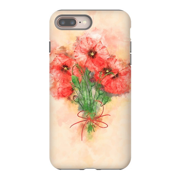 iPhone 7 plus StrongFit Red Poppies by Creativeaxle